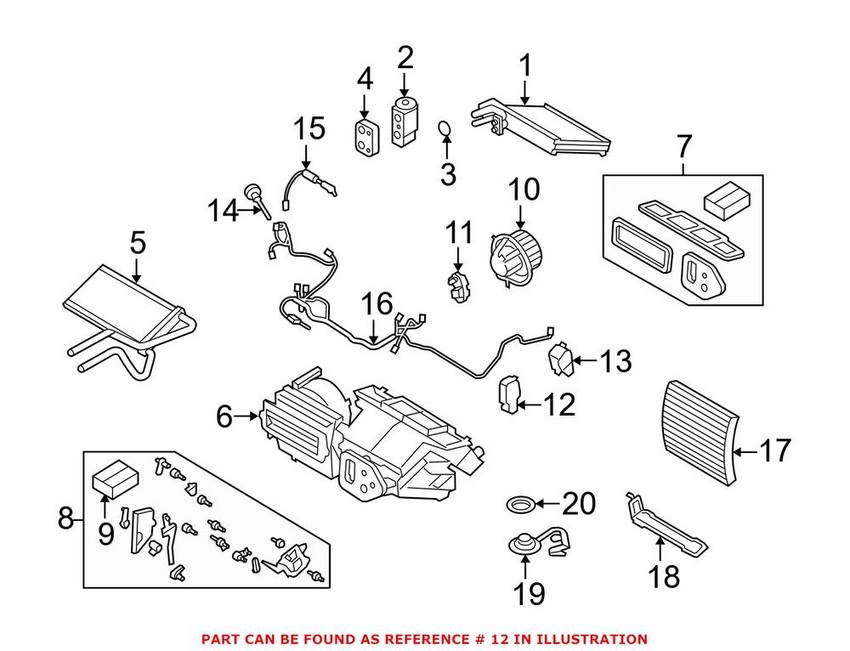 BMW HVAC Air Inlet Door Actuator 64119321034